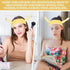 Face Wash Headband, Cartoon Cute Coral Fleece Elastic Hair Bands for Washing Face, Shower, Sports Beauty (Yellow)