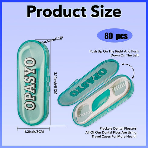 Travel Floss with Portable Dispenser, 8 Packs Floss Pick Holder for Family Travel, Dental Floss Mini Essentials (A-8