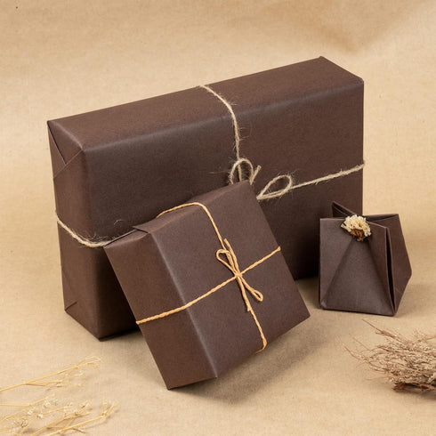 RUSPEPA Chocolate Brown Kraft Paper Roll, 12 inches x 100 feet Natural Recyclable Paper for Crafts, Art, Packing,