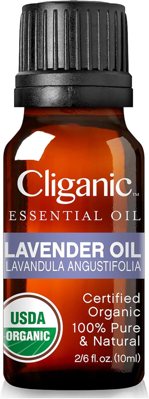 Cliganic Organic Lavender Essential Oil, 100% Pure Natural Undiluted for Aromatherapy Diffuser