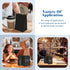 GSSUSA Kraft Paper Gift Bags 5.25x3.75x8'' 20 Pcs, Black Paper Bags with Handles for Shopping, Craft, Party