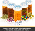 Obami (12pcs, 8 Plastic Medicine Pill Bottles with Child Resistant Caps - Push Down and Turn - Prescription Vial