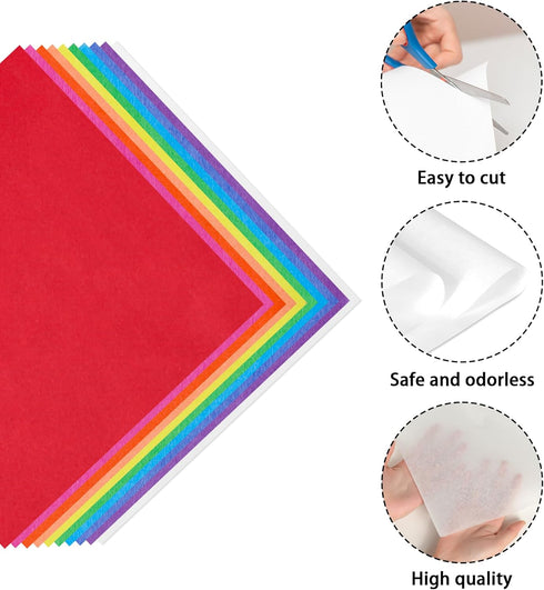 120 Sheets 20"x20" Rainbow Tissue Paper for Gift Bags, DIY Craft for Weddings, Birthdays & Holiday Party Bulk