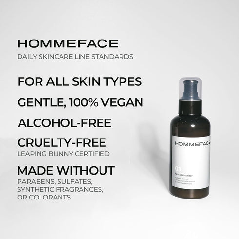 HommeFace Men’s Daily Face Moisturizer, 5.07 fl. oz. - Hydrating & Nourishing Facial Lotion with Collagen, Witch Hazel