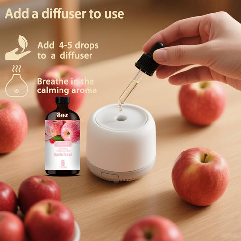 MLYNKL 8.33 oz 250 ml Apple Essential Oil Apple Oils fl for Diffusers, Humidifiers, Massage, DIY Candles, Soap