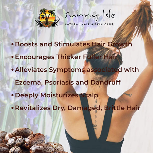 Sunny Isle Lavender Jamaican Black Castor Oil Pure Butter, 4oz, Stimulates Hair Growth, Effective Moisturizer