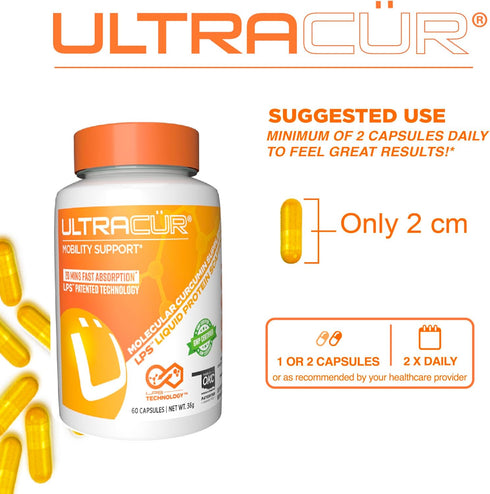 Curcumin Complex Supplement - Ultra Bioavailable Turmeric Curcumin for Joint, Muscle & Brain Support, 60 Capsules