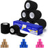 RISEN 2” x 5 Yards Cohesive Bandage, 6 Rolls, Self Adherent Medical Tape, Flexible Breathable First Aid