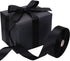 1 inch Black Satin Ribbon, 50 Yards Solid Fabric Roll for Wedding Invitations, Gift Wrapping, Party Decorations