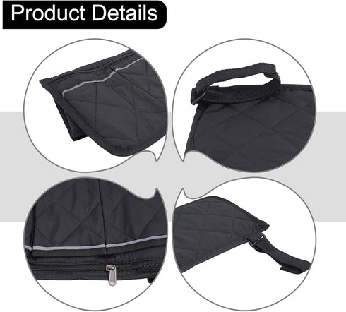 BGEARNIC 12.8"x7" Camping Chair Armrest Storage Bag, Reflective Strip Multi-Pocket Organizer, Polyester Cotton Side