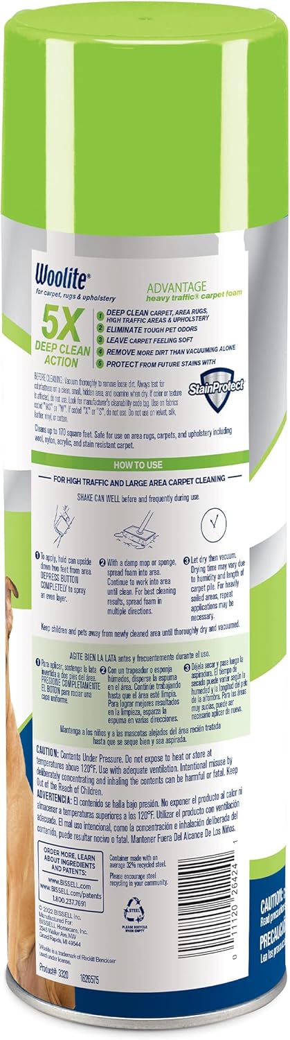 Woolite Advantage Heavy Traffic Carpet Foam - 4 Pack