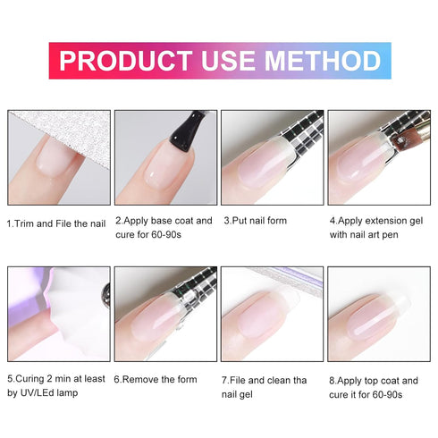VENALISA Builder Nail Gel, 50ml Milky White Hard Gel for Nail Extension, Polygel Nail Art Manicure