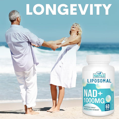 Liposomal NAD+ Supplement 1000 mg | Highest NAD Potency | Max Absorption Pure NAD Supplement for Energy, DNA Repair,