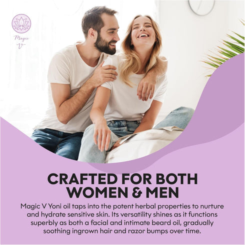 Magic V Yoni Oil for Women Organic Feminine Care Vaginal Moisturizer, pH Balance & Odor Control, Soothes Ingrown Hair