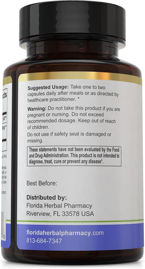 Florida Herbal Pharmacy, Lactobacillus Reuteri (Probiotic) Capsules 20 Billion CFU (120 Capsules)