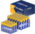 PKCELL 48-Count Combo Pack, 24 AAA R03P + 24 AA R6P 1.5V Carbon Batteries for Wireless Mouse, Flashlights