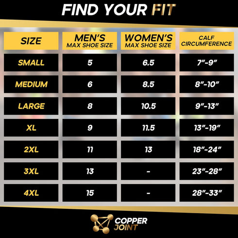 CopperJoint Copper Compression Socks for Women & Men - Diabetic Socks, Improves Circulation, Reduces Swelling