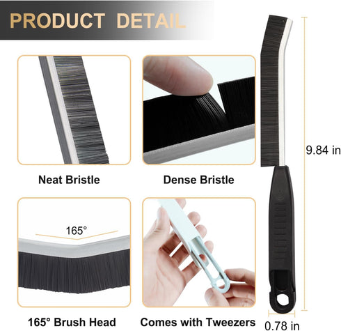 Men(3PCS) Hard Bristle Crevice Cleaning Brush,Grout Cleaner Brush,Scrub Brushes for Tile Floor,Gap Cleaning Supplies