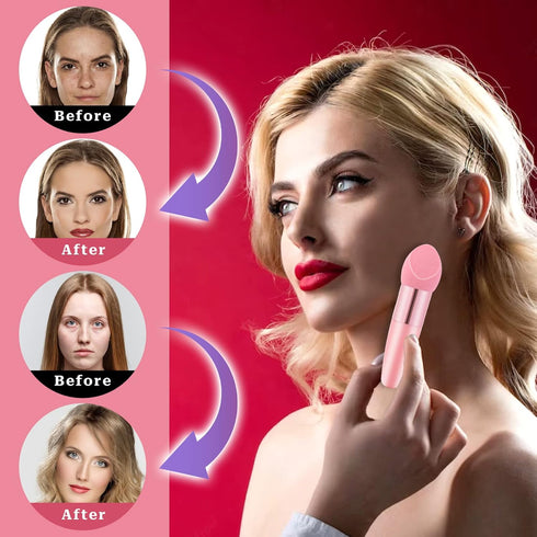 3Pcs Makeup Sponge, Facial Foundation Sponge, Professional Blending Sponge with Handle for Dry & Wet Use