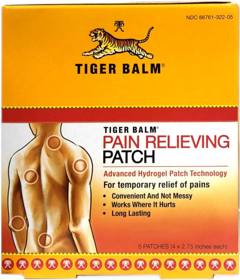Tiger Balm Pain Relieving Patch, 5-Count Packages (Pack of 6)