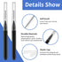 Interdental Brush Set, 100Pcs Soft Braces Brushes, 40Pcs Tooth Flossing Heads, 60pcs Disposable Flossers (Black)