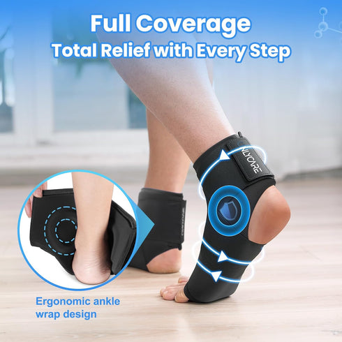 Pack Pack Pack ONLYCARE Ankle Ice Wrap for Swelling, Upgraded Gel Ice Reusable, Hot Cold Therapy, Cold for Sprained