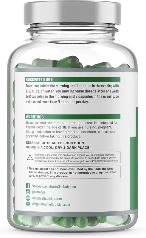 NutraOne DetoxOne 30 Day Extra Strength Detox Cleanse for Healthy Digestive Function and Weight Loss