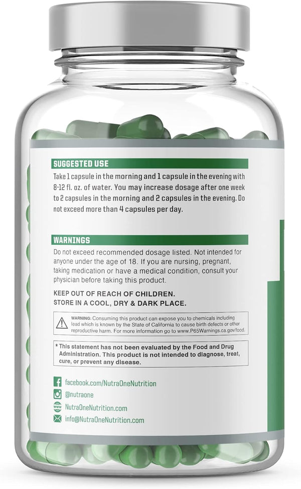 NutraOne DetoxOne 30 Day Extra Strength Detox Cleanse for Healthy Digestive Function and Weight Loss