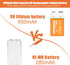 REACELL 2 Packs 9V 9 650mAh 9V Rechargeable Lithium Batteries, Volt Batteries for Smoke Detector, USB Charging Battery