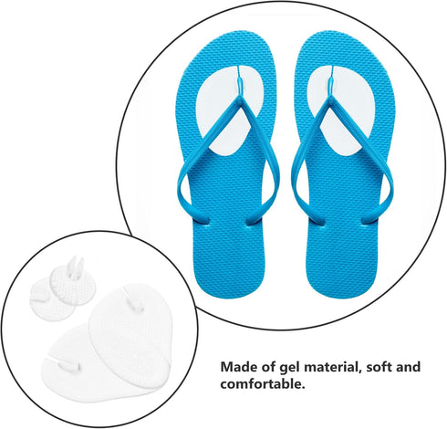 Forefoot Half Insoles Guard, Transparent Flip-Flops Cushions, Self-Adhesion Shoe Insoles, 3 Pairs