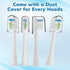 6 Pack Replacement Brush Heads for Waterpik Sonic Fusion Flossing Toothbrush, Compatible with SF01/SF02/SF03/SF04