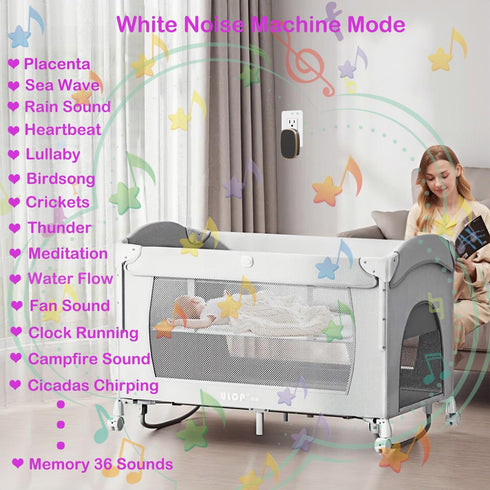 UNIONOW 36 White Noise Sound Machine, Relaxing Sounds Including Natural Soothing Sounds and Sleep Noise, Speaker