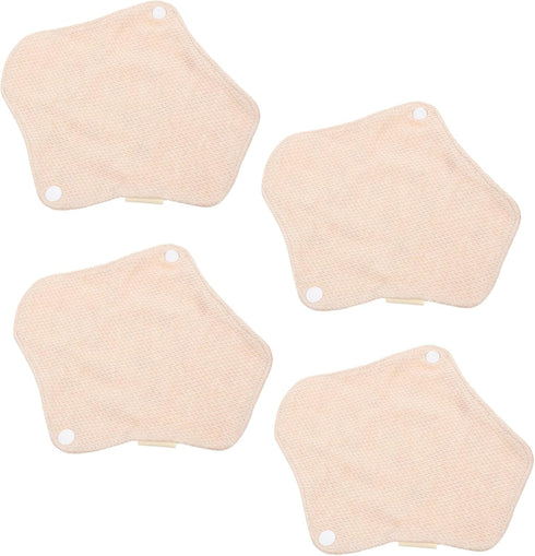 TOPPERFUN 4PCS Reusable Cotton Menstrual Pads Women Sanitary Nursing Pads Washable Soft Breathable Feminine Care