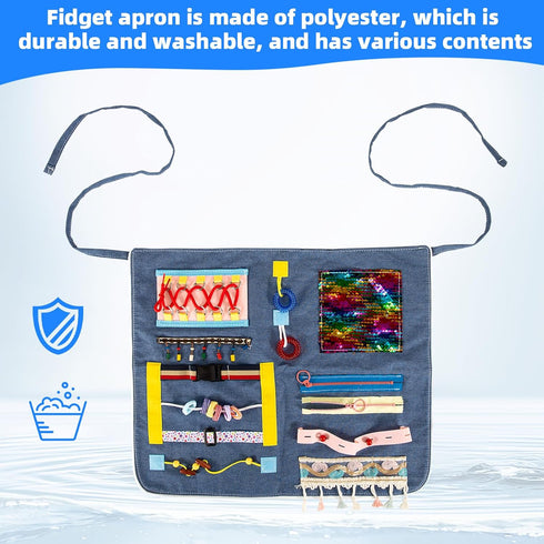JDVBDNK Fidget Apron for Elderly, Dementia Fidget Toys, Sensory Blanket for Dementia Patients or Alzheimer's