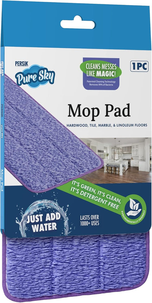 Pure-Sky Microfiber Mop Head Replacement, Deep Clean Mop Pad Refill for House Floors, No Detergents Needed