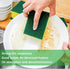 Eco Non-Scratch Sponges, Scrub Pads for Kitchen and Dish Cleaning, 12 Scrubbing Sponges + Draining Rack