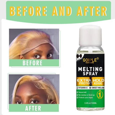 Lace Melting Spray Glue-Less Hair Adhesive for Wigs, Natural Finishing Hold Melting Spray for Lace Wigs