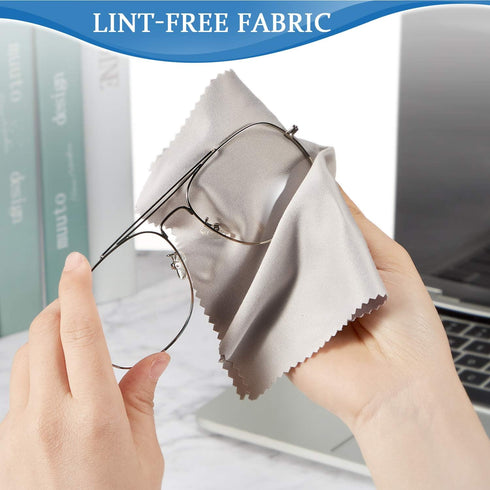 Frienda 100 Pieces Microfiber Cleaning Cloths, 7 x 6 Inch for Smart Phones, Laptops, Glasses