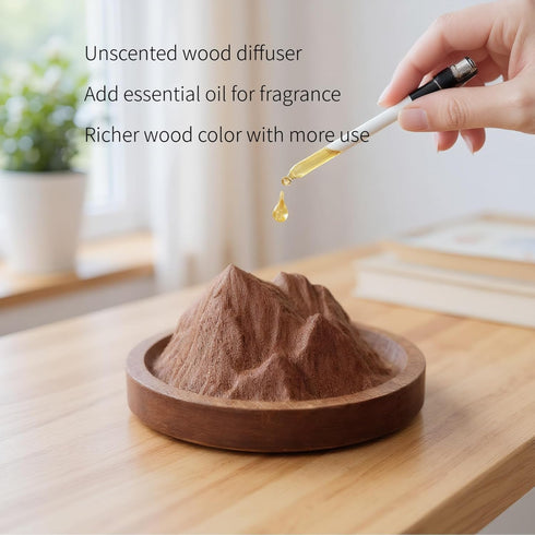 Nythriel Passive Essential Oil Diffuser Wood Petal-Like, Small Portable Aromatherapy Diffuser Layered, Mini No-Electric