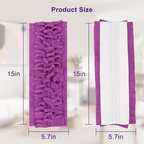 6 Pack Reusable Mop Pads Compatible with Swiffer Powermop, Microfiber Power Mop Refills for All Types of Floor Cleaning