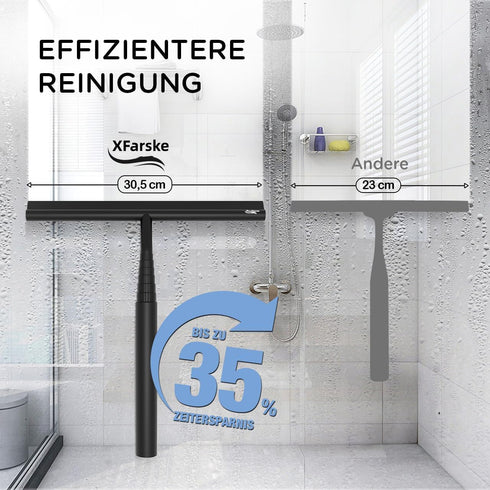 Extendable Shower Squeegee for Glass Doors, Telescopic Rod Shower Wiper Window Cleaner