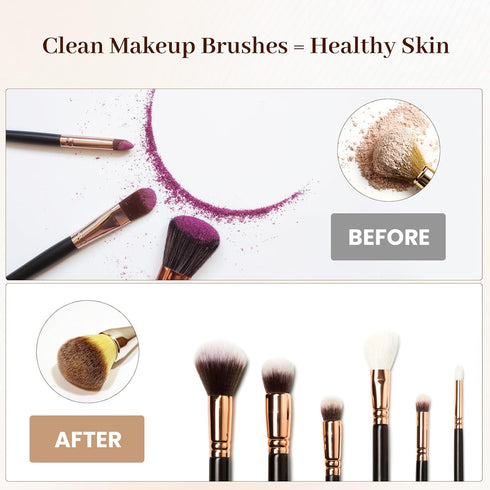 Makeup Brush Cleaner Machine, Electric Washer and Dryer Tool for Fast Cleaning of Cosmetic Brushes