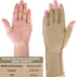 Janmercy 3 Pairs Fingerless Compression Gloves for Women Men, Outside Seams, Carpal Tunnel (Nude, Normal)