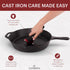 Cuisinel Cast Iron Scrubber Cleaning Brush: Pan/Grill Scraper Kit, Soft-Touch Dish Scrub Tool for Non-Stick Cookware.