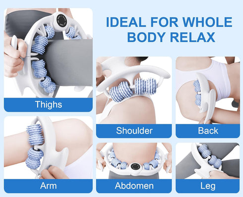 KESHWELL Cellulite Massage Roller,Muscle Massage Roller, Cellulite Remove Massager,Manual Massage Stick with Detachable