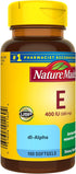 Nature Made Vitamin E 180 mg (400 IU) dl-Alpha, 100 Softgels - Dietary Supplement for Antioxidant Support, 100 Day