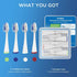 Toothbrush Replacement Heads, 4-Pack, White for Waterpik Complete Care 5.0/9.0 (CC-01/WP-861), STRB-4WW