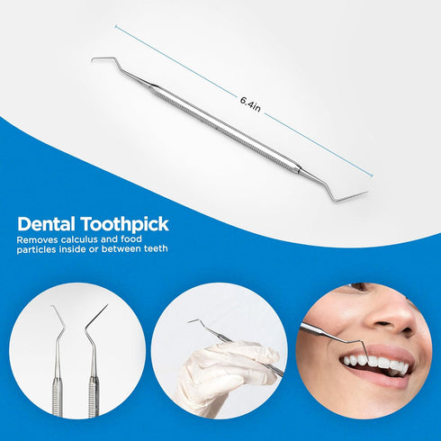 4tified Dental Tools Hygiene Kit, 4 PCS French Stainless Steel Professional Teeth Cleaning Home Use