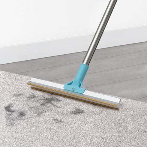 Carpet Rake for Pet Hair Removal, Reusable Cat Dog Hair Remover with 55’’ Long Handle for Carpets