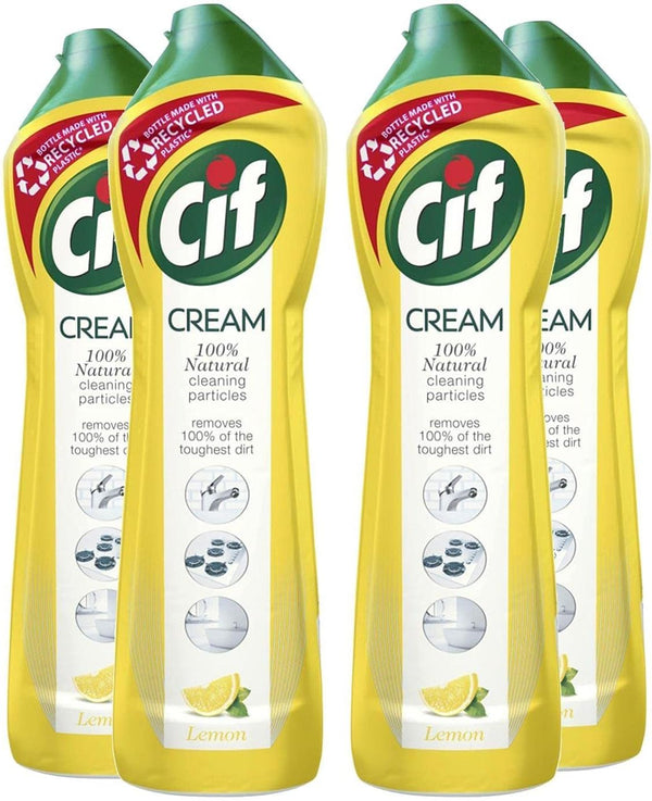 Cif Cream Lemon 500 Ml (Pack of 4)